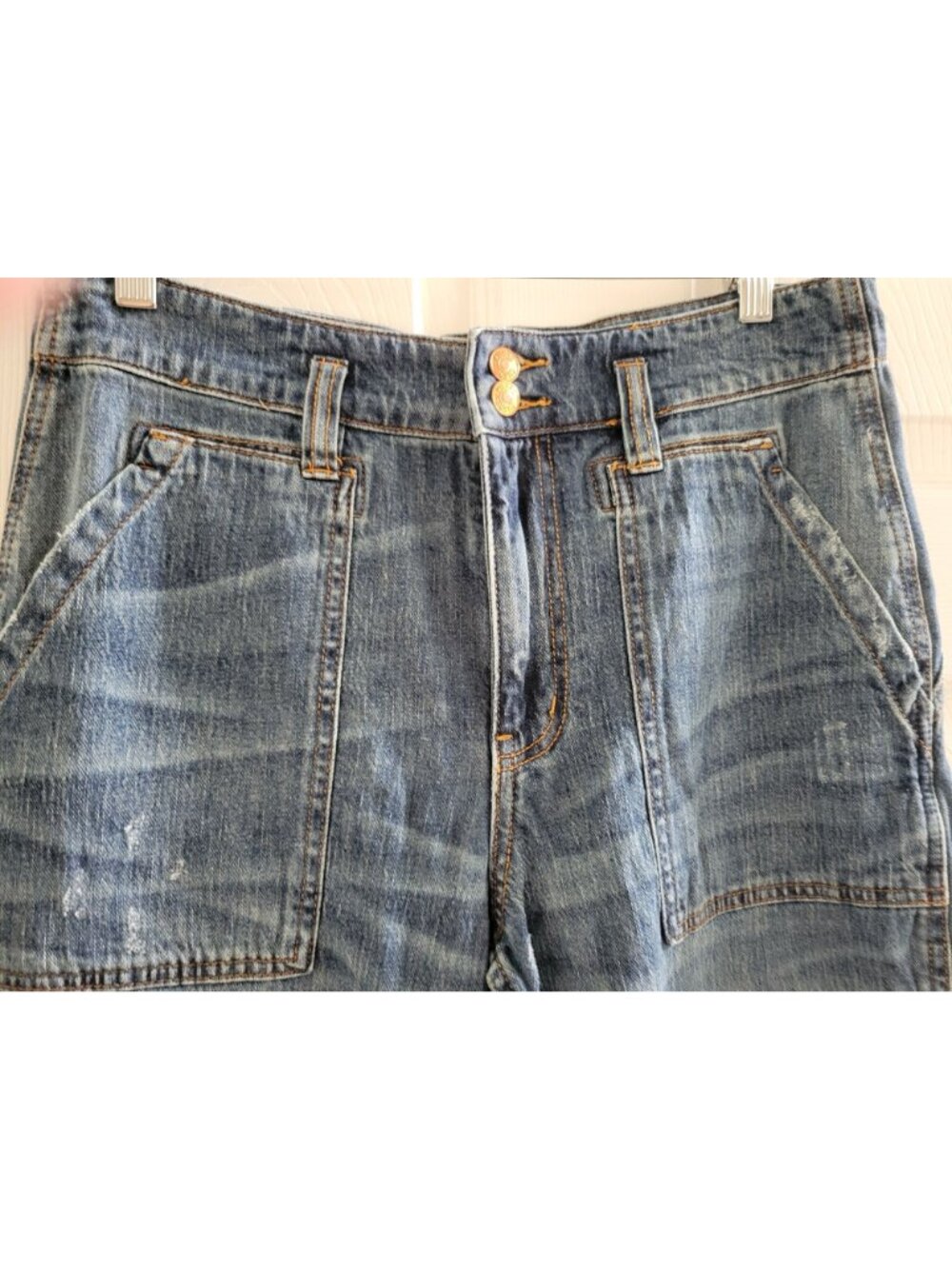 Pilcro Anthropologie The Wanderer Relaxed Jeans Utility 30 Distressed Workwear - Picture 4 of 13